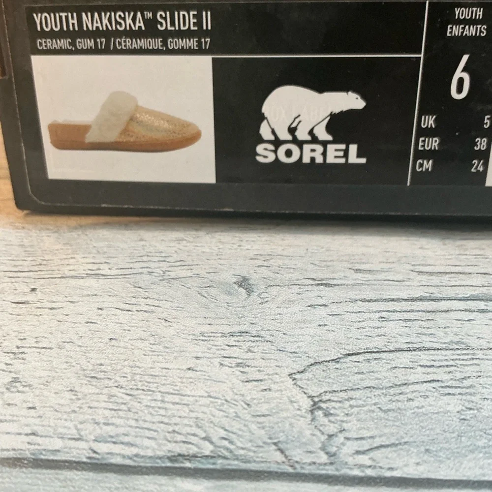 Sorel Youth Size 6C Women’s Size 8 Nakiska Slide II Suede Slippers Ceramic Color